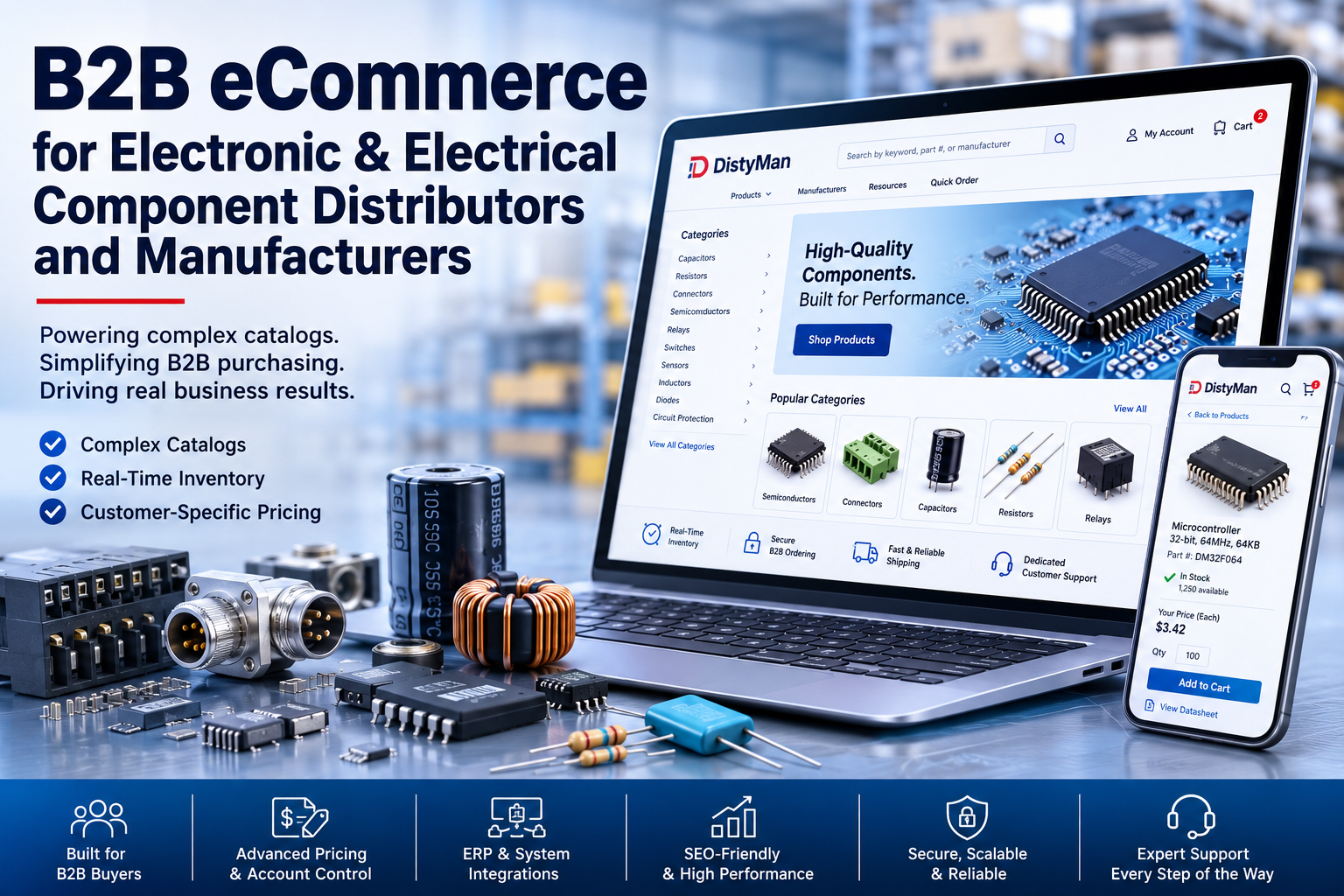 B2B eCommerce for Electronic & Electrical Component Distributors and Manufacturers